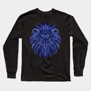 Leo Zodiac Sign - Blue Long Sleeve T-Shirt